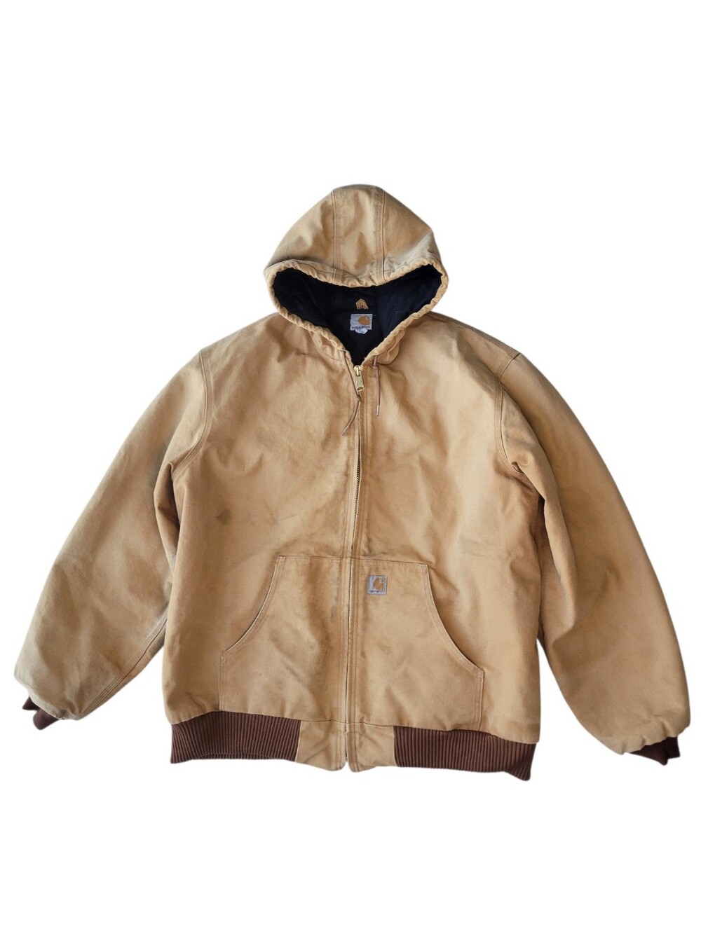 Carhartt J140 Firm Duck Insulated Active Jacket Brown Mens 2X Tall